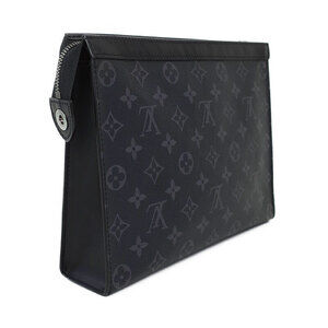 Louis Vuitton Voyage Bag Shoulder Eclipse Monogram Pochette Black